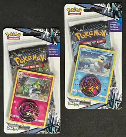 POKEMON SUN MOON ULTRA PRISM BLISTER BOOSTER PACK NEW SANDSHREW & KIRLIA - Image 1