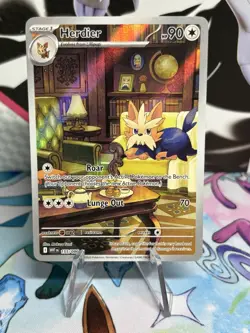 Herdier 155/086 Pokemon White Flare Illustration Art Rare NM - Image 1