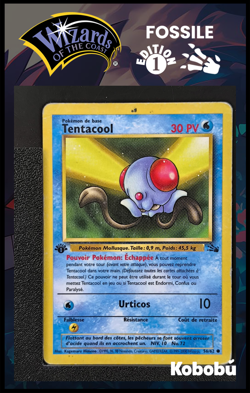 Carte Pokemon Tentacool 56/62 Edition 1 Ed 1 Fossile Wizards 3 - Image 1