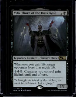 Magic: The Gathering Vito, Thorn of the Dusk Rose NM Foil Core Set 2021 MTG - Image 1