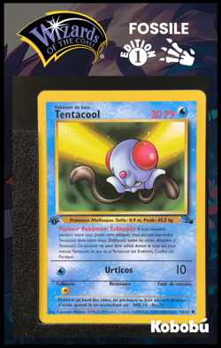 Carte Pokemon Tentacool 56/62 Edition 1 Ed 1 Fossile Wizards 4 - Image 1