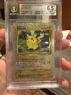 2002 POKEMON LEGENDARY COLLECTION #86 PIKACHU-REVERSE FOIL BGS 6.5 - Image 3
