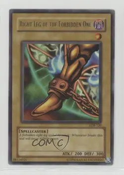 Right Leg of the Forbidden One YuGiOh end Blue Eyes White Dragon #LOB-120 2r7 - Image 1