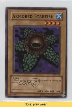 Armored Starfish YuGiOh Legend of Blue Eyes White Dragon #LOB-116 2002 READ 2u3 - Image 1