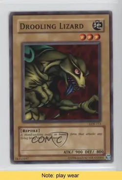 Drooling Lizard YuGiOh Legend of Blue Eyes White Dragon #LOB-115 2002 READ 2u3 - Image 1