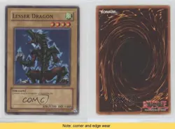 Lesser Dragon YuGiOh Legend of Blue Eyes White #LOB-113 2002 READ 01ic - Image 3