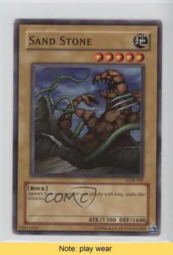Sand Stone YuGiOh Legend of Blue Eyes White Dragon #LOB-109 2002 READ 2u3 - Image 1