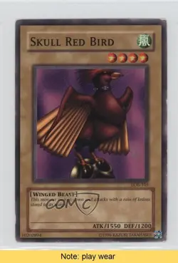 Skull Red Bird YuGiOh Legend of Blue Eyes White Dragon #LOB-105 2002 READ 2u3 - Image 1