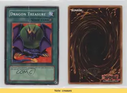 Dragon Treasure YuGiOh Legend of Blue Eyes White #LOB-092 2002 READ 2u3 - Image 3