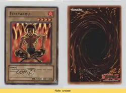 Fireyarou YuGiOh Legend of Blue Eyes White Dragon #LOB-085 2002 READ 2u3 - Image 3