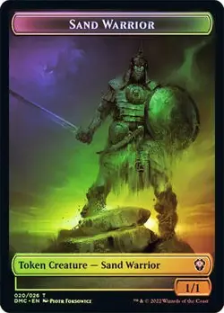 Sand Warrior Token /Soldier Token Foil Dominaria United NM MTG - Image 1