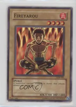 Fireyarou YuGiOh Legend of Blue Eyes White Dragon #LOB-085 2002 gl9 - Image 1