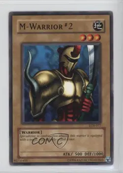 M-Warrior #2 YuGiOh Legend of Blue Eyes White Dragon #LOB-077 2002 2u3 - Image 1