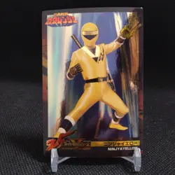 NINJYAYELLOW Ninja Sentai Kakuranger Card TOEI Japan Vintage Japanese No.156 B - Image 1