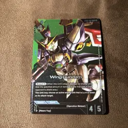 Gundam Card Game ST02-001 Wing Gundam LR+ Alt Art - Image 2
