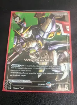 Gundam Card Game ST02-001 Wing Gundam LR+ Alt Art - Image 1