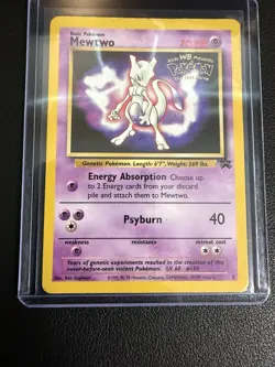 1999 Pokemon Mewtwo #3 Promo Card Kids WB Presents Pokemon The First Movie - Image 1