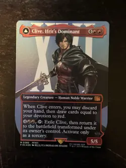 MTG Final Fantasy English Clive, Ifrit's Dominant Borderless 0385 Foil - Image 1