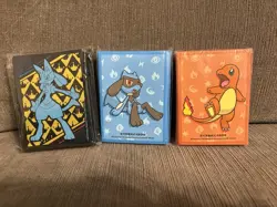 Pokemon TCG PTCG Card Sleeves 3 packs Riolu/Lucario/Charmander - Image 1