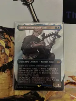 1x The Wandering Minstrel MTG Final Fantasy Borderless Rare Surge Foil NM - Image 1