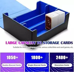 1800+ Card Deck Storage Box Card Deck Holder Trading Card Storage Box Magnet New - Image 5