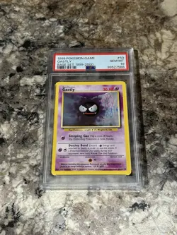 1999 Pokemon Game #50 Gastly Base Set Unlimited VTG Card PSA 10 GEM MT | Low Pop - Image 1