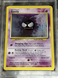 1999 Pokemon Game #50 Gastly Base Set Unlimited VTG Card PSA 10 GEM MT | Low Pop - Image 3