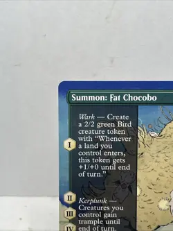 Borderless SUMMON: FAT CHOCOBO mtg NM-M Final Fantasy Common - Image 2
