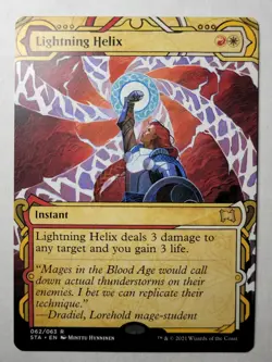 Lightning Helix -Showcase- STRIXHAVEN Regular Rare Mystical Archives STA mtg NM - Image 1