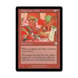 WOTC MtG Mercadian Masques Magistrate's Veto (U) (Foil) EX - Image 1