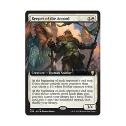 WOTC MtG Commander Legends Keeper of the Accord (Extended Art) (R) NM - Image 1