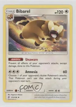 Bibarel Pokemon Sun & Moon Unified Minds #172 n1u - Image 1