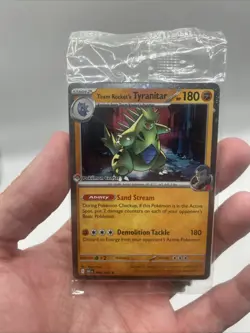 096/182 Team Rocket's Tyranitar Pokemon Center Destined Rivals Sealed *Crease* - Image 1