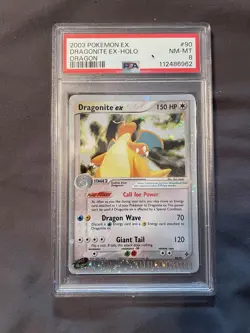 2003 Pokemon EX Dragon Holo Dragonite EX #90 PSA 8 NM-MINT - Image 1