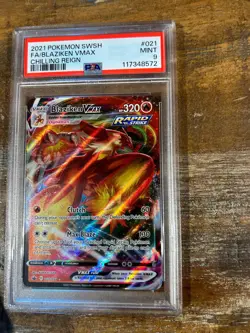 POKEMON 2021 Chilling Reign Full Art BLAZIKEN Vmax #021 PSA 9 Mint RARE - Image 1