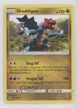 Druddigon Pokemon Sun & Moon Unified Minds #157 n1u - Image 1