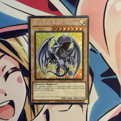* BLUE-EYES WHITE DRAGON * 1ST EDITION SECRET RARE (CHIBI) BLMM-EN001 YUGIOH! - Image 1