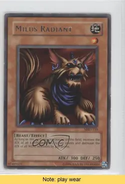 Milus Radiant (R) Unlimited YuGiOh Metal aiders #MRD-110 2002 READ 0d08 - Image 1