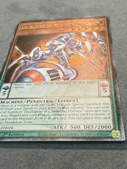 DISABLASTER THE NEGATION FORTRESS QUARTER CENTURY SECRET RARE INFO-EN026 YUGIOH! - Image 2