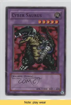 Cyber Saurus Unlimited YuGiOh Metal Raiders #MRD-105 2002 READ 2u3 - Image 1