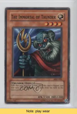 The Immortal of Thunder Unlimited YuGiOh Metal Raiders #MRD-099 2002 READ 2u3 - Image 1