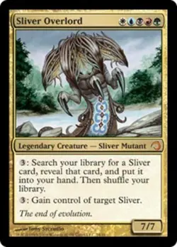 MTG-1x-Moderate Play, English-Sliver Overlord - Foil-Premium Deck Series: Sliver - Image 1