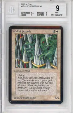 1993 Magic MTG Wall of Swords - Alpha BGS 9 - Image 1