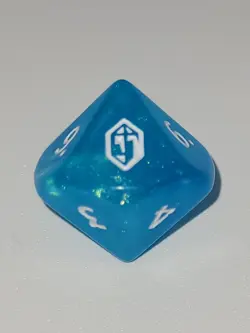 MTG FINAL FANTASY: Prerelease Blue Crystal D10 Die Magic the Gathering - Image 1