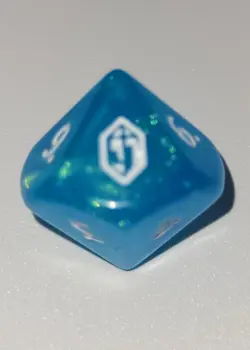 MTG FINAL FANTASY: Prerelease Blue Crystal D10 Die Magic the Gathering - Image 3