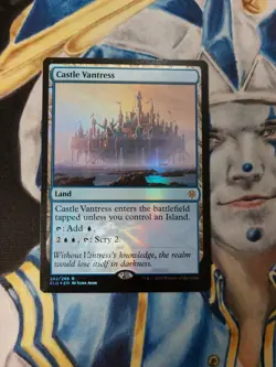 Castle Vantress FOIL MTG Throne of Eldraine Rare Land Slightly Played x2 - Image 2