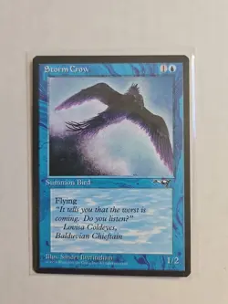 Storm Crow (A, Flying Right) - Alliances - LP - MTG Magic - Common - Creature - Image 1