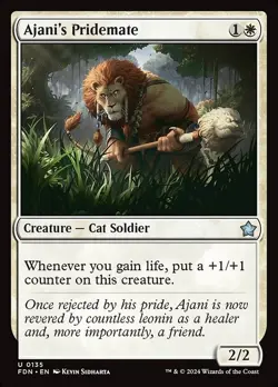 Ajani's Pridemate FDN 135 Uncommon MTG - Image 1