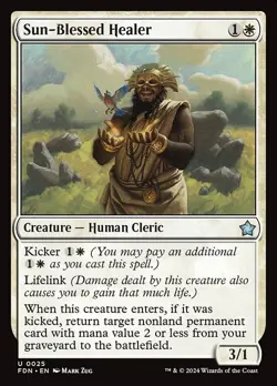 Sun-Blessed Healer FDN 25 Uncommon MTG - Image 1