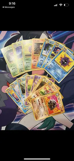 Vintage Pokemon Complete Fossil & Jungle Common & Uncommon Japanese Lot NM-LP - Image 1